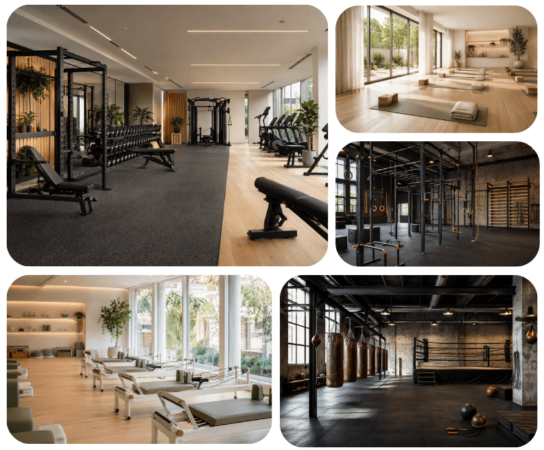 Collage de gimnasios